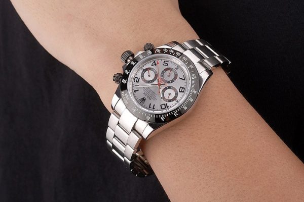 Rolex Daytona Stainless Steel Black Enameled Silver Dial - Image 2