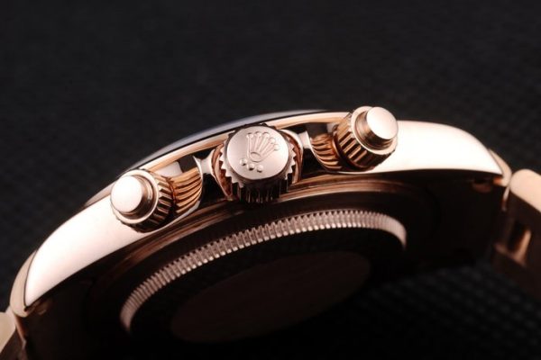 Rolex Daytona Rose Gold Plated Stainless Steel Black Dial - Image 10