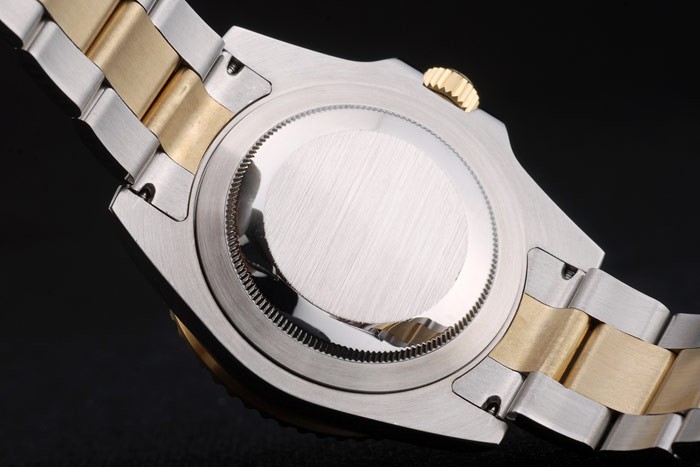 Swiss Rolex GMT Master Rose Gold Bezel Black Dial 80295 - Image 10