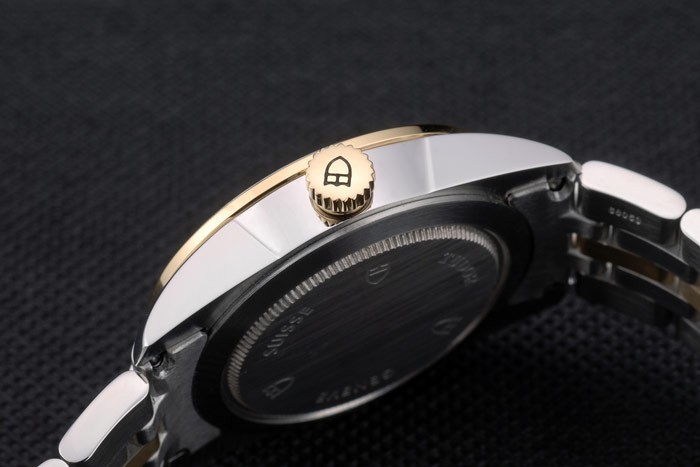 Swiss Tudor Classic Rose Gold Ribber Crystal Encrusted Bezel Silver Dial 80303 - Image 8