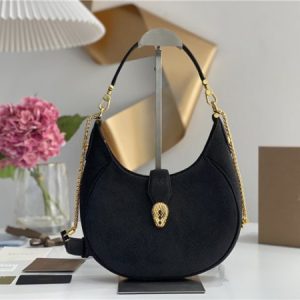 Bvlgari Serpenti Ellipse Black Water Snakeskin