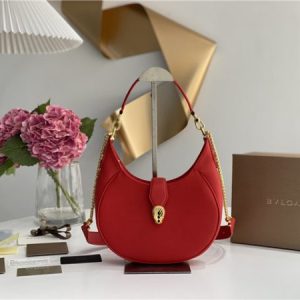 Bvlgari Serpenti Ellipse Red Leather