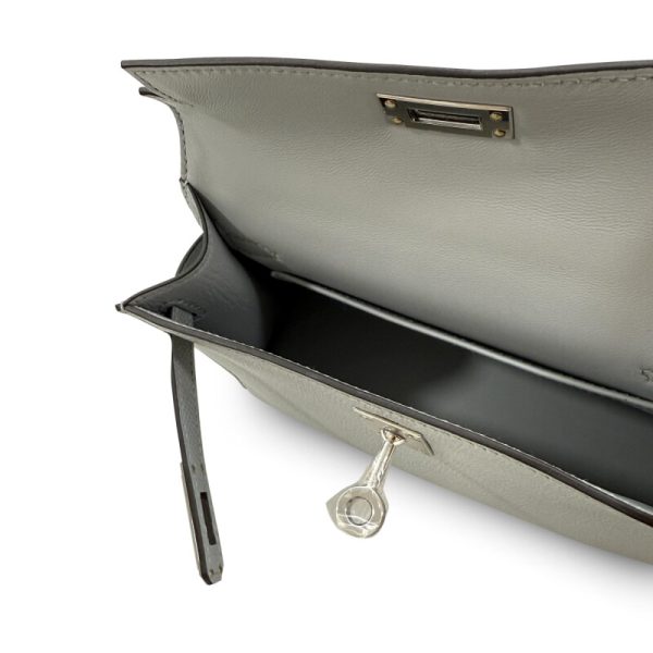 Hermès Bleu Glacier Mini Kelly II 20 Palladium Hardware - Image 6