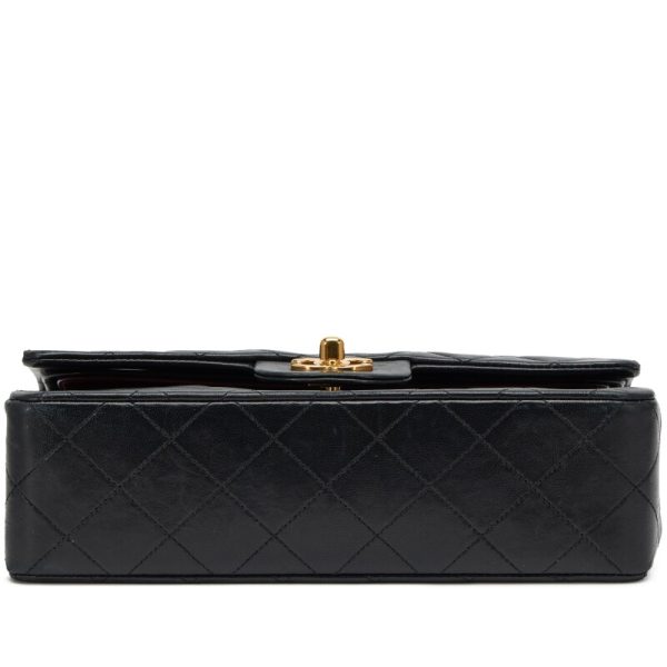 Chanel Vintage Black Quilted Lambskin Small Classic Double Flap Bag Gold Hardware - Image 5
