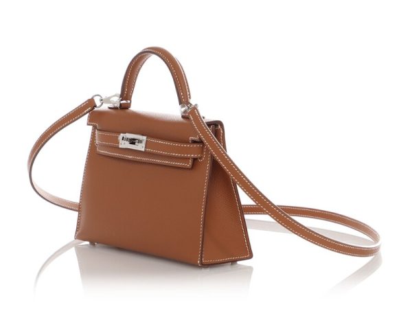 Hermès Gold Mini Kelly 20 II Palladium Hardware - Image 4