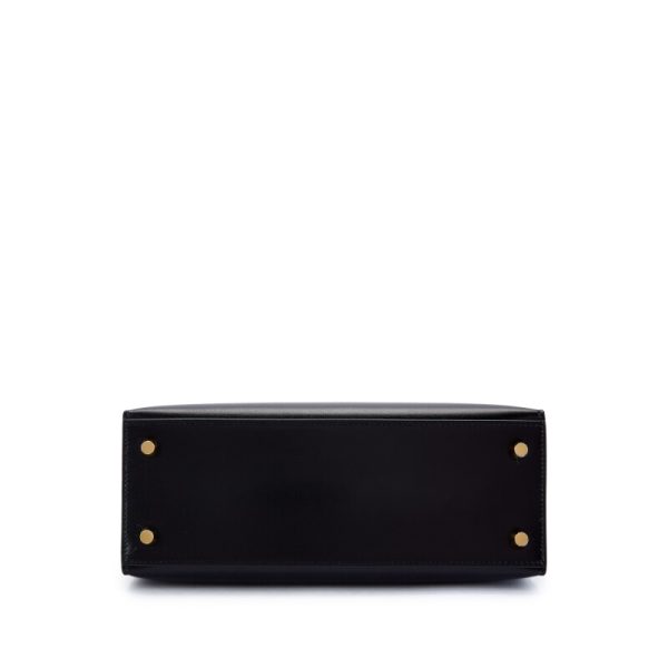 Hermès Black Box Kelly 25 Sellier Gold Hardware - Image 6