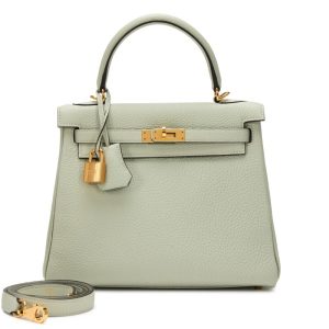 Hermès Gris Neve Togo Retourne Kelly 25 Gold Hardware