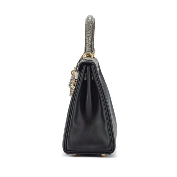 Hermès Edition Black  Kelly 25 Gold Hardware - Image 4
