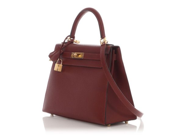 Hermès Rouge H Epsom Kelly 28 Gold Hardware - Image 4