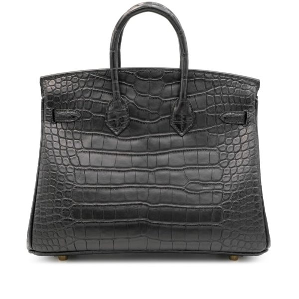 Hermès Black Matte Alligator Birkin 25 Gold Hardware - Image 2