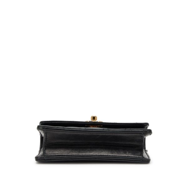 Chanel Vintage Black Quilted Lambskin Extra Mini Flap Bag Gold Hardware - Image 5