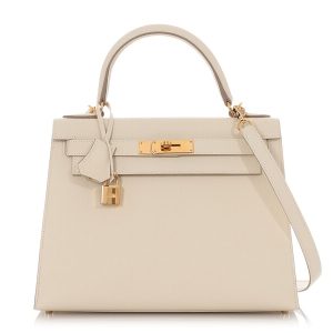 Hermès Craie Epsom Sellier Kelly 28 Gold Hardware