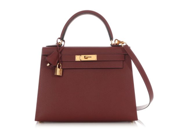 Hermès Rouge H Epsom Kelly 28 Gold Hardware