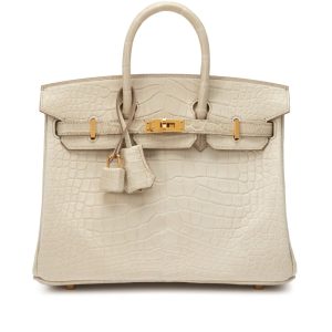 Hermès Beton Matte Mississippiensis Alligator Birkin 25 Gold Hardware