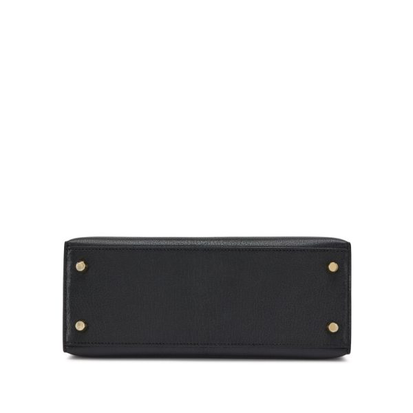 Hermès Black Chèvre Chamkila Sellier Kelly 25 Gold Hardware - Image 5