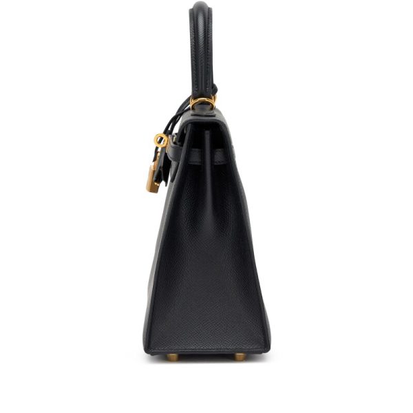 Hermès Black Epsom Kelly 25 Gold Hardware - Image 4