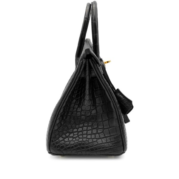 Hermès Black Matte Alligator Birkin 25 Gold Hardware - Image 3