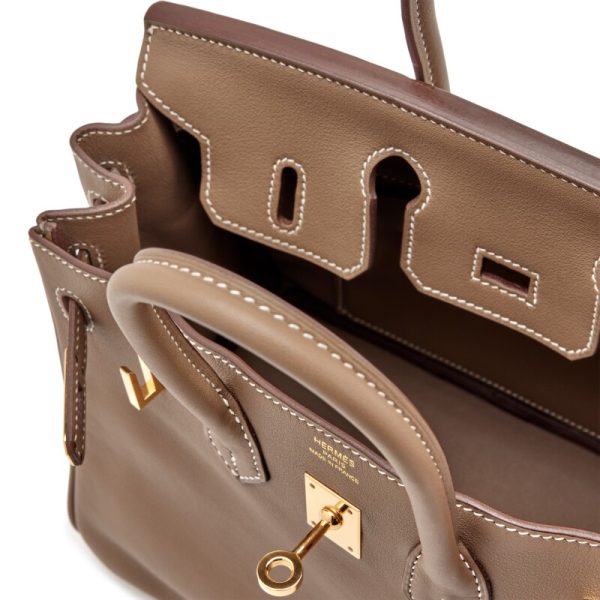 Hermès Etoupe Swift Birkin 25 Gold Hardware - Image 6