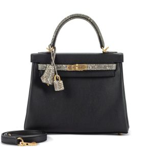 Hermès Edition Black  Kelly 25 Gold Hardware