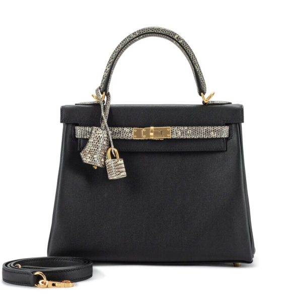 Hermès Edition Black  Kelly 25 Gold Hardware