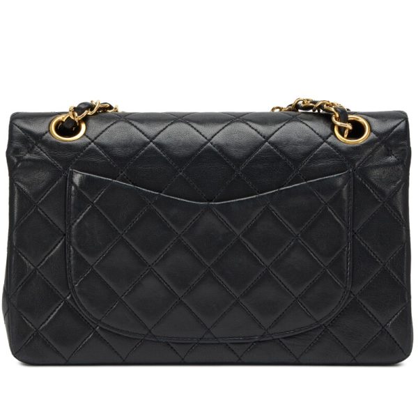 Chanel Vintage Black Quilted Lambskin Small Classic Double Flap Bag Gold Hardware - Image 2