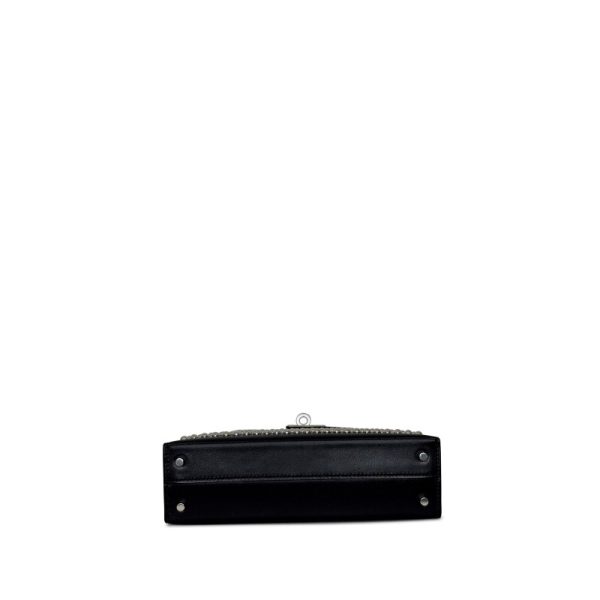 Hermès Black Box Cloute Studded Mini Kelly II 20 Palladium Hardware - Image 4