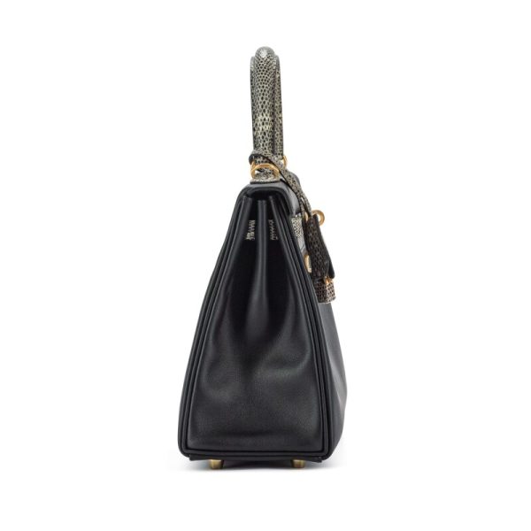 Hermès Edition Black  Kelly 25 Gold Hardware - Image 3