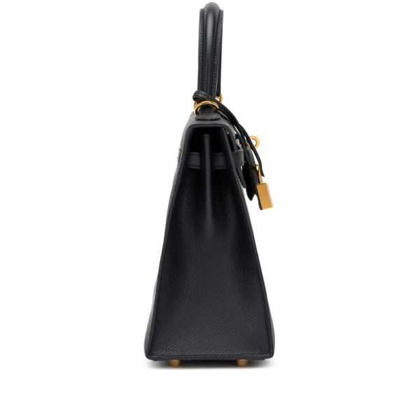 Hermès Black Epsom Kelly 25 Gold Hardware - Image 3