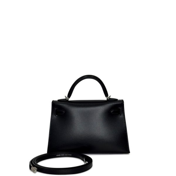 Hermès Black Box Cloute Studded Mini Kelly II 20 Palladium Hardware - Image 2