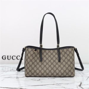 Gucci GG Emblem Small Tote Bag Black
