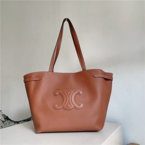 Medium Cabas Anais Cuir Triomphe Tan