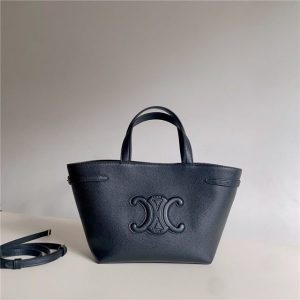 Mini Cabas Anais Cuir Triomphe Black