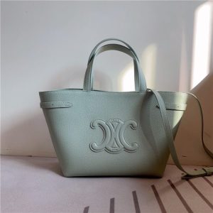 Mini Cabas Anais Cuir Triomphe Green