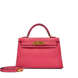 Hermès Rose Lipstick Mini Kelly II 20 Gold Hardware