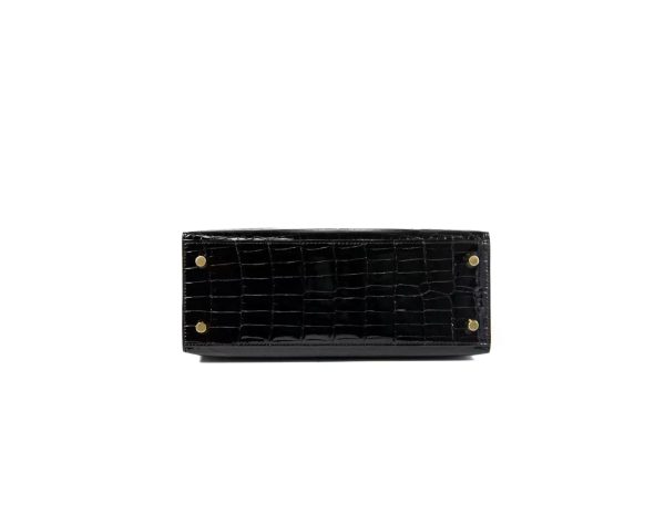 Hermès Kelly 25 Crocodile Niloticus Black - Image 6