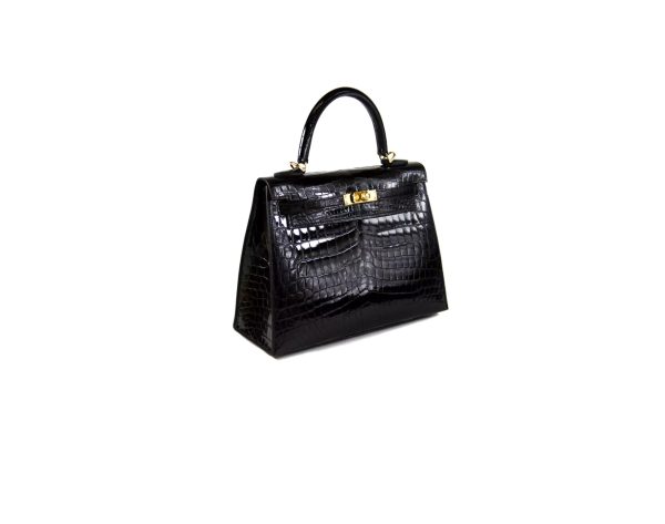 Hermès Kelly 25 Crocodile Niloticus Black - Image 4