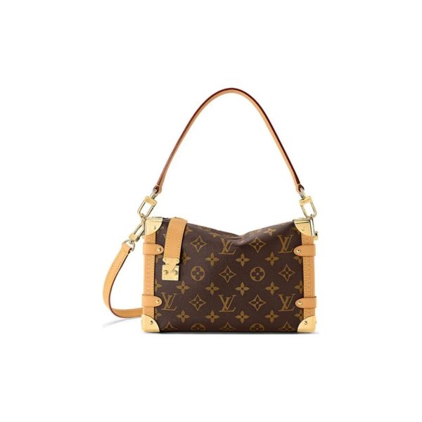 LOUIS VUITTON Side Trunk PM classic monogram brown small handbag