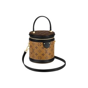 LOUIS VUITTON Cannes classic monogram brown small bucket bag