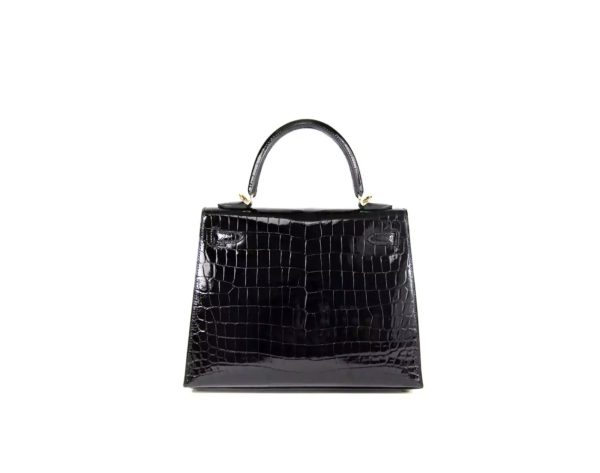 Hermès Kelly 25 Crocodile Niloticus Black - Image 3